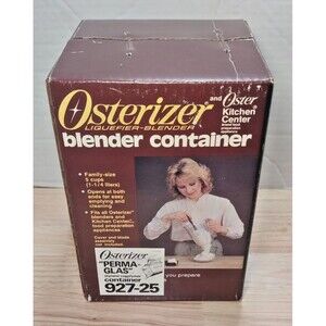NEW VINTAGE OSTERIZER BLENDER CONTAINER - FITS OSTER KITCHEN CENTERS/BLENDERS